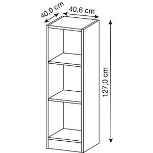 4032062022566 - Melaminharzbeschichtete Spanplatte Regal 4 Fachböden 406 x 400 x 1270 mm Braun Ahorn 4032062022566 - Melaminharzbeschichtete Spanplatte Regal 4 Fachböden 406 x 400 x 1270 mm Braun Ahorn