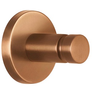 4063565243806 - tesa® MOON Handtuchhaken in gebürsteter Bronze - selbstklebender Handtuchhalter aus PVD-beschichtetem Metall - ohne Bohren inkl Klebelösung - 37 mm