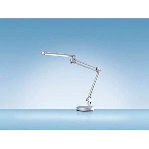 7612176073974 - Styro Gmbhablage-systeme - Schreibtischleuchte Alusilber Hmax600mm Standfuß mLED hansa