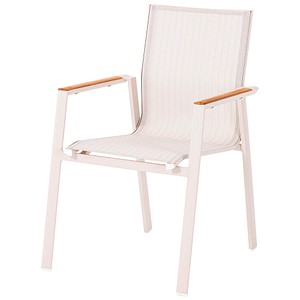 BEST Gartenstuhl mit Armlehnen Rhodos sand, Metall, 1 St.