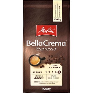 Melitta BellaCrema Espresso Espressobohnen Arabicabohnen kräftig 1,0 kg