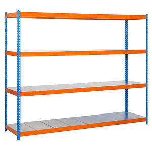 8435104951446 -  Schwerlastregal SIMONFORTE 1804-4 457100045201844 blau orange 1800 x 450 x 2000 cm 8435104951446 Simon Rack