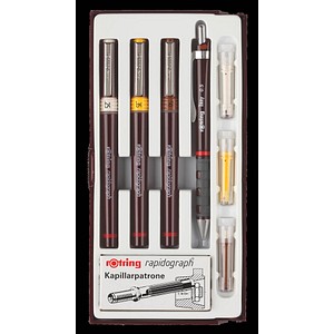 Junior Tuschefüller-Set schwarz 0,25, 0,35, 0,5 mm