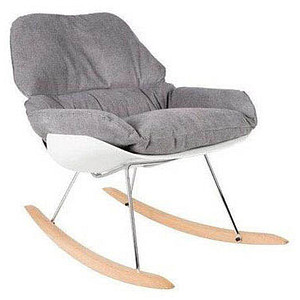 3660141233650 - Schaukelstuhl LAZY grau silber buche Stoff 3660141233650 PAPERFLOW