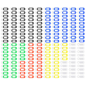 WESTCOTT Schlüsselanhänger farbsortiert, 200 St.