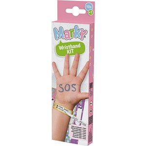 COLOP Sicherheitsbänder für Kinder lila, hellblau, gelb, grün, rosa