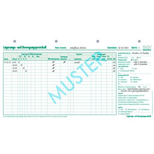 4052301033757 - Lagerungs- u Bewegungsprotokoll Formulare 50 St
