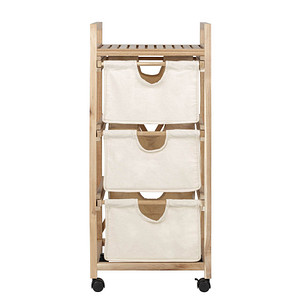 4008838333976 - Regalwagen WENKO Acina Regale Gr B H T 435 cm x 96 cm x 335 cm beige (regal natur schubladen creme creme) Badregal Badregale 3 Schubladen