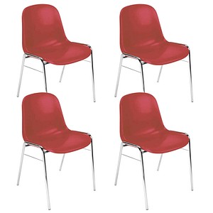 5900978096904 - Besucherstuhl Beta rot chrom ohne Armlehnen 4-Fuß-Gestell 5900978096904 4 Stück 5900978096904 - Besucherstuhl Beta rot chrom ohne Armlehnen 4-Fuß-Gestell 5900978096904 4 Stück