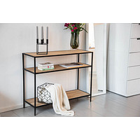 WENKO Geo Konsolentisch Holz braun 100,0 x 35,0 x 80,0 cm >> büroshop24