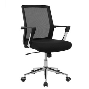 6955880323074 - Bürostuhl schwarz chrom mit Armlehnen bis 120kg 6955880323074 SONGMICS 6955880323074 - Bürostuhl schwarz chrom mit Armlehnen bis 120kg 6955880323074 SONGMICS