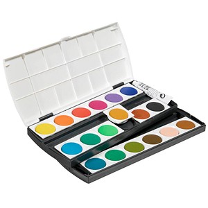 Geha Deckfarbkasten - 24 Farben + 1 Deckweiß.