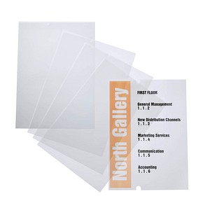 DURABLE Einsteckfolien für Türschilder CRYSTAL SIGN REFILL 21,0 x 29,7 cm, 10 St.