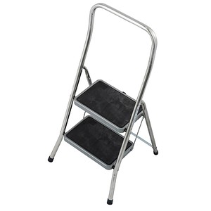 4009199130860 - 2-stufige Klappleiter Krause 130860 Grau Silber Schwarz Blau Aluminium