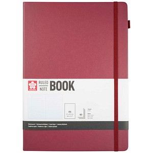 8712079544287 - Notizbuch A4 liniert maulbeere Hardcover 160 Seiten 1 St