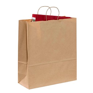 VP Papier-Tragetaschen Toptwist braun 40,0 x 45,0 cm, 50 St.