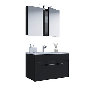 VCM my bath Badmöbel-Set Badinos 914815 schwarz 60,0 x 46,0 x 50,0 cm