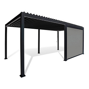 4043153116514 - Seitenrollo für Terrassenüberdachung Cadiz grau 3000 x 2400 cm 4043153116514 BEST