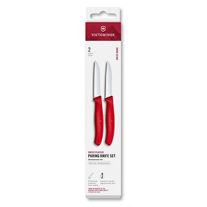 7613329190999 - 2 VICTORINOX Gemüsemesser Swiss Classic silber rot Klinge 80 cm 7613329190999 - 2 VICTORINOX Gemüsemesser Swiss Classic silber rot Klinge 80 cm