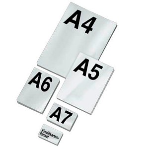 4250504599777 - LMG Laminierfolien-Set glänzend für A4 A5 A6 A7 Kreditkartenformat 80 und 125 micron