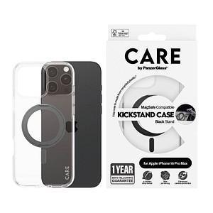 CARE by PanzerGlass® KICKSTAND Handy-Cover für Apple iPhone 16 Pro Max schwarz