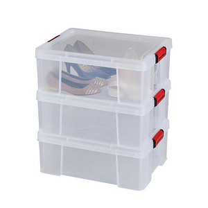 3 PAPERFLOW CLIP`N STORE Aufbewahrungsboxen 27,0 l transparent 50,0 x 39,0 x 20,0 cm