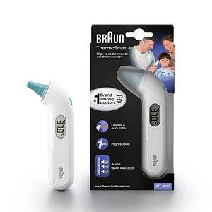 BRAUN ThermoScan 3 Fieberthermometer weiß