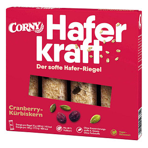 CORNY Haferkraft Cranberry-Kürbiskern Müsli Riegel - 4 Riegel