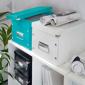 4002432117178 - Aufbewahrungsbox Click & Store WOW Cube 6108-00-51 30 Liter mit Deckel für A4 außen 360x320x310mm Karton blau 4002432117178 