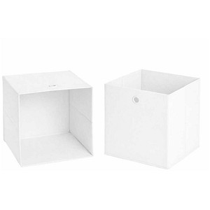 MÖBELPARTNER Aufbewahrungsboxen-Set weiß, 2 St.