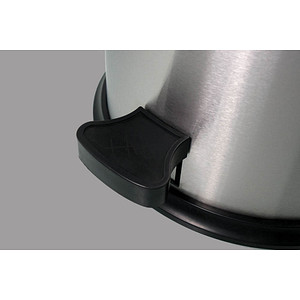 4012086104943 - helit Push-Abfalleimer mit Pedal Volumen 52 l HxØ 890 x 380 mm Edelstahl