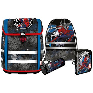 4017245965915 - Schulranzen-Set PERFECTO MARVEL SPIDER MAN Kunstfaser schwarz