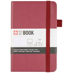 8712079544409 - Notizbuch ca A7+ liniert maulbeere Hardcover 160 Seiten 1 St