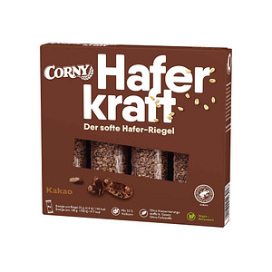 CORNY Haferkraft Kakao Müsliriegel - 4er Pack - Kakaogeschmack