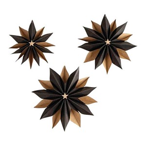 4006166936784 - Faltblätter 3D Papiersterne Beautiful Stars schwarz braun