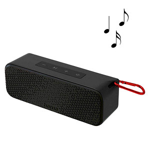 4047443474254 - PowerBrick 20 Bluetooth® Lautsprecher AUX Freisprechfunktion inkl Halterung spritzwassergeschützt tragbar Schwarz