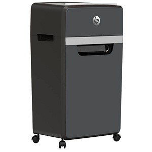 HP Pro Shredder 16MC Aktenvernichter mit Partikelschnitt P-5, 2 x 15 mm, bis 16 Blatt, schwarz