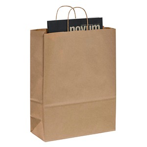 VP Papier-Tragetaschen Toptwist braun 32,0 x 42,0 cm, 50 St.
