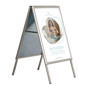 8698473249648 - Kundenstopper silber DIN A1 2 Fächer  8698473249648 update displays