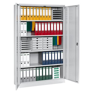4260090170977 - Aktenschrank 100157 Stahl abschließbar 5 OH 120 x 195 x 42 cm lichtgrau 4260090170977 Gürkan