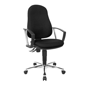 4014296258454 - Bürostuhl Point 60 schwarz   chrom mit Armlehnen bis 110kg 4014296258454 Topstar
