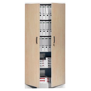 4260090172315 - Aktenschrank 100118 Holz Stahl abschließbar 5 OH 92 x 195 x 42 cm ahorn weiß 4260090172315 Gürkan