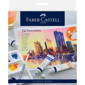 Faber-Castell - Bastelfarben - Aquarellfarben - 24 Farben - 9 ml