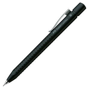 Faber-Castell Druckbleistift Grip, 131287, Härte B, 0,7mm, Mattschwarz, mit Radiergummi 4005401312871 Faber-Castell