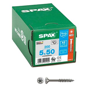 4003530091940 - Edelstahlschraube 5 x 50 mm 200 Stück Teilgewinde Senkkopf T-STAR plus T20 4CUT - 0197000500503