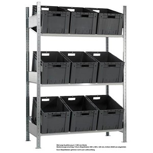 4004514259080 - Schrägbodenregal L MULTIplus150 13680 lichtgrau 1300 x 600 x 2000 cm