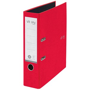 VON LEITZ Ordner rot Karton 8,0 cm DIN A4, 1 St.