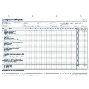 BOI Leistungsnachweis Pflegekasse Sachsen-Anhalt, Nordrhein-Westfalen, Hamburg Formulare, 50 St.