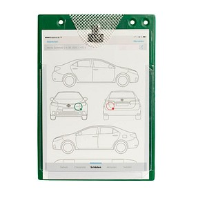 4052301004054 - Auftragstasche Turbo Klettverschluss Schlüsselfach und Dehnfalte für DIN A4 Dokumente grün 10 Stück