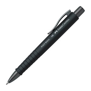 FABER-CASTELL Kugelschreiber POLY BALL Urban schwarz Schreibfarbe blau, 1 St.